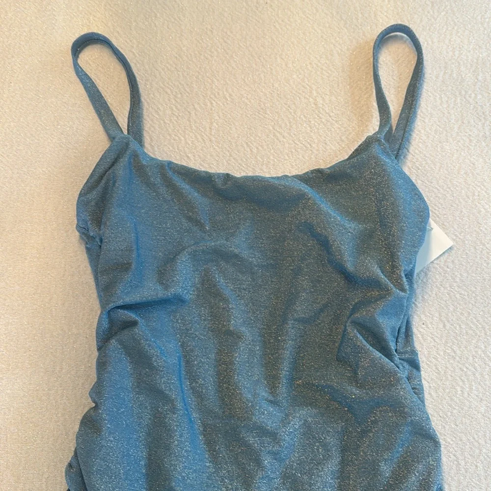 Vitamin A Gemma One Piece - Ocean Metallic, Size Large, $215